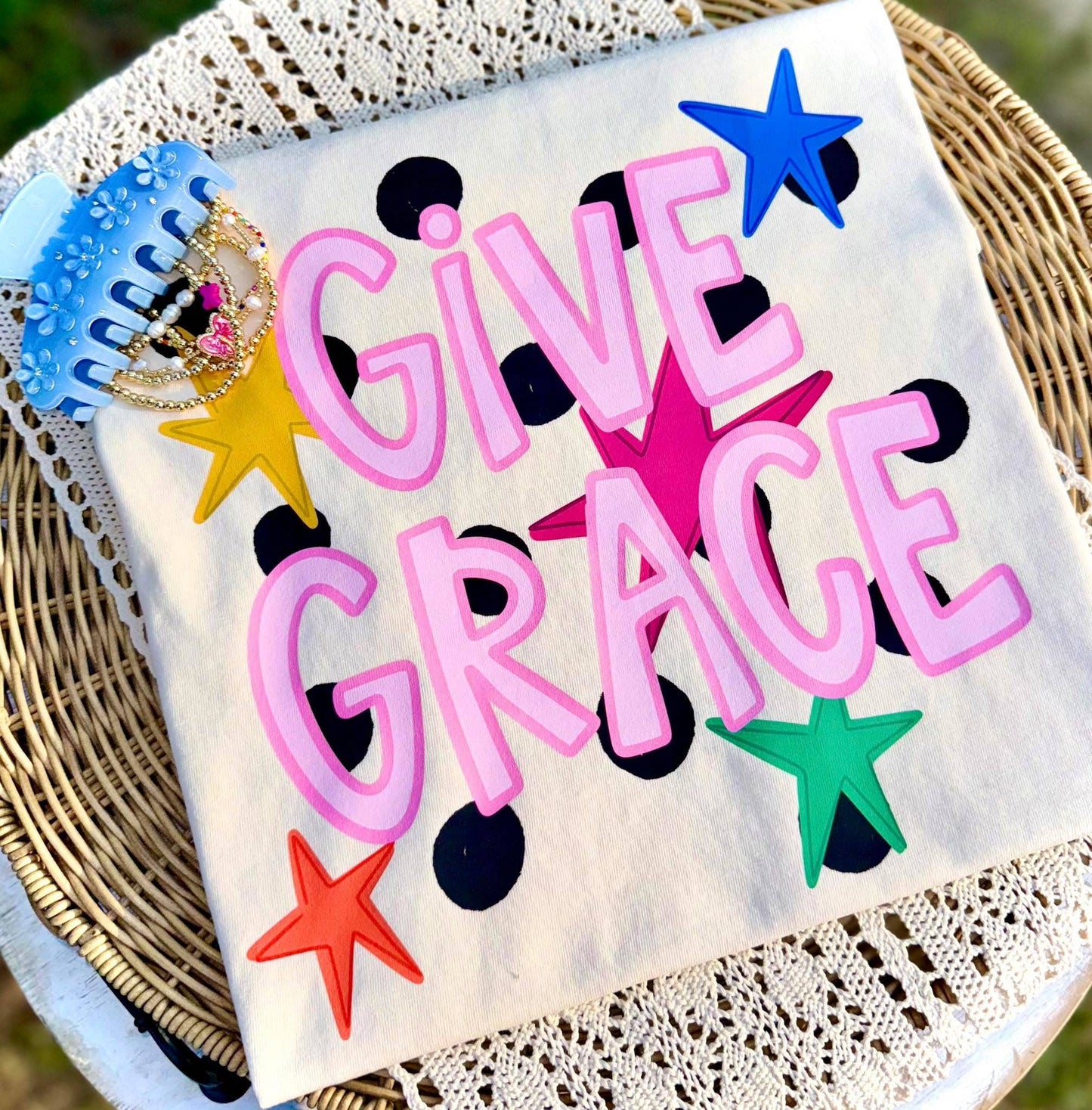 Downtown Darling Wholesale - Give Grace Tee (Ivory)