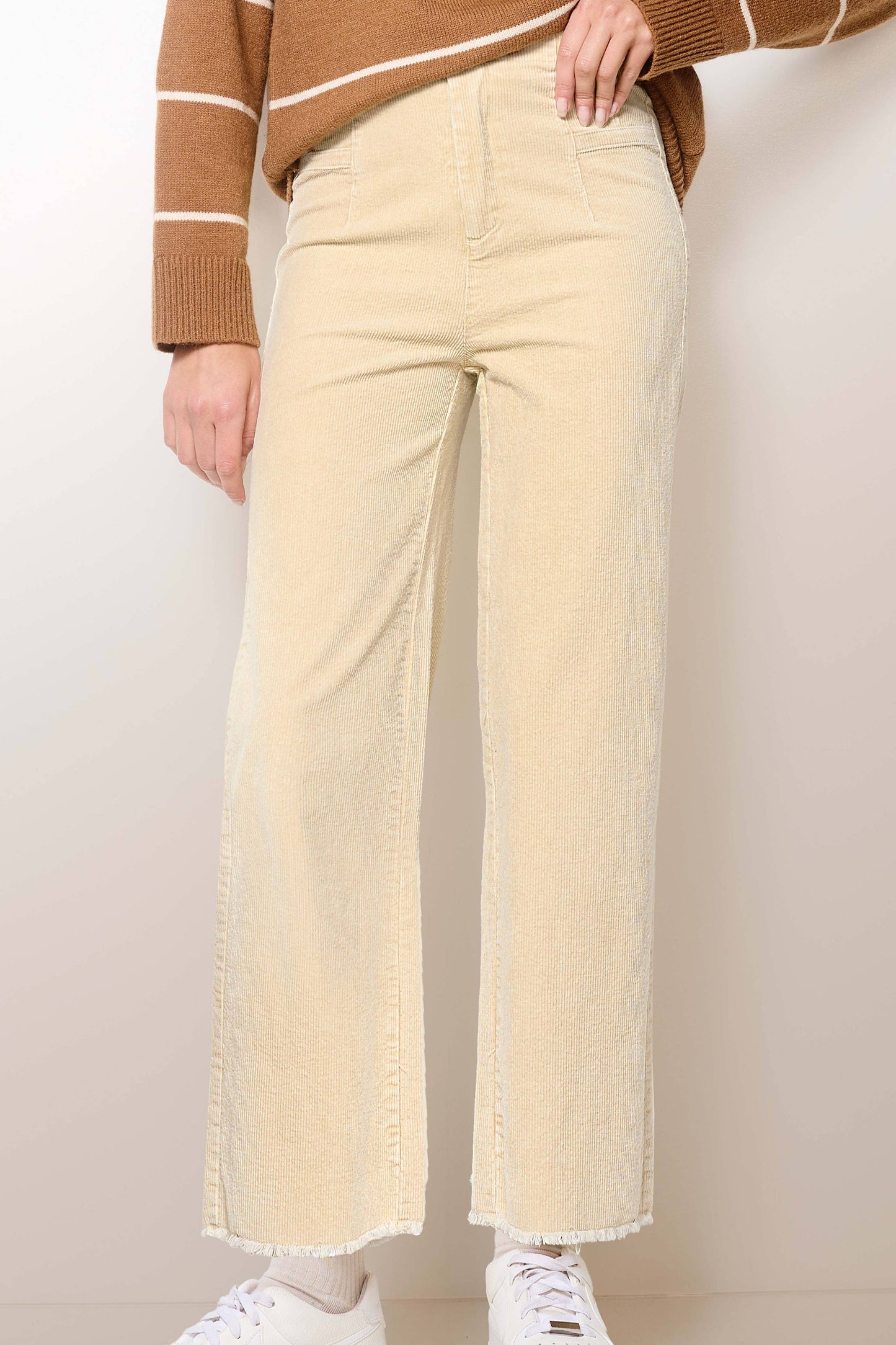 MCP4220-Mineral Washed High Waisted Wide Leg Corduroy Pants