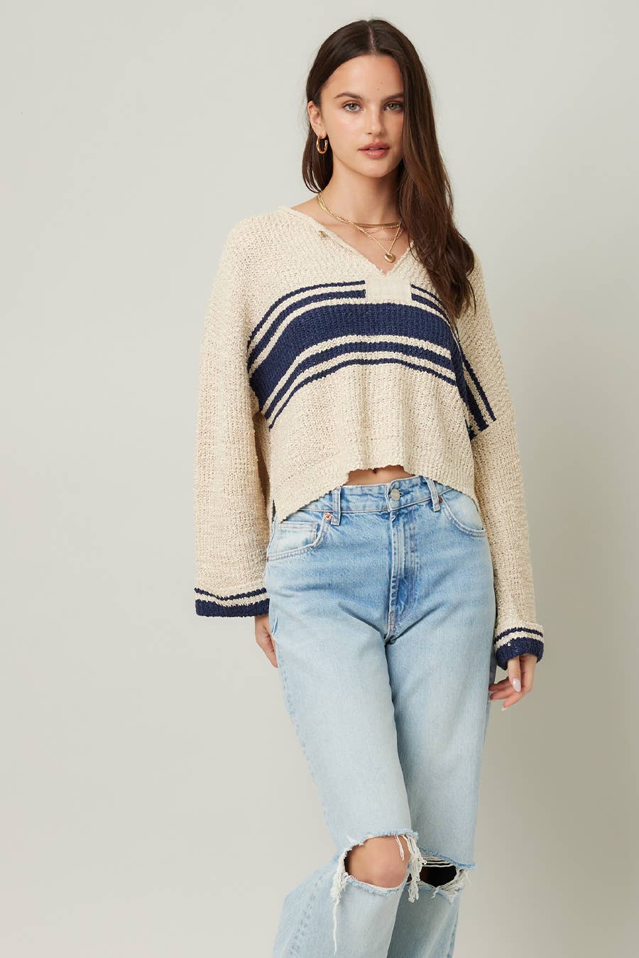 Striped Long Sleeve Sweater