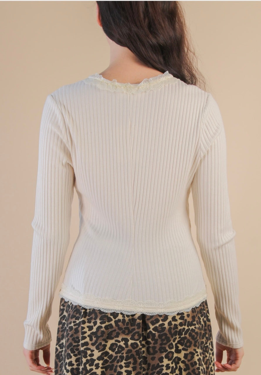 Lace trimmed top