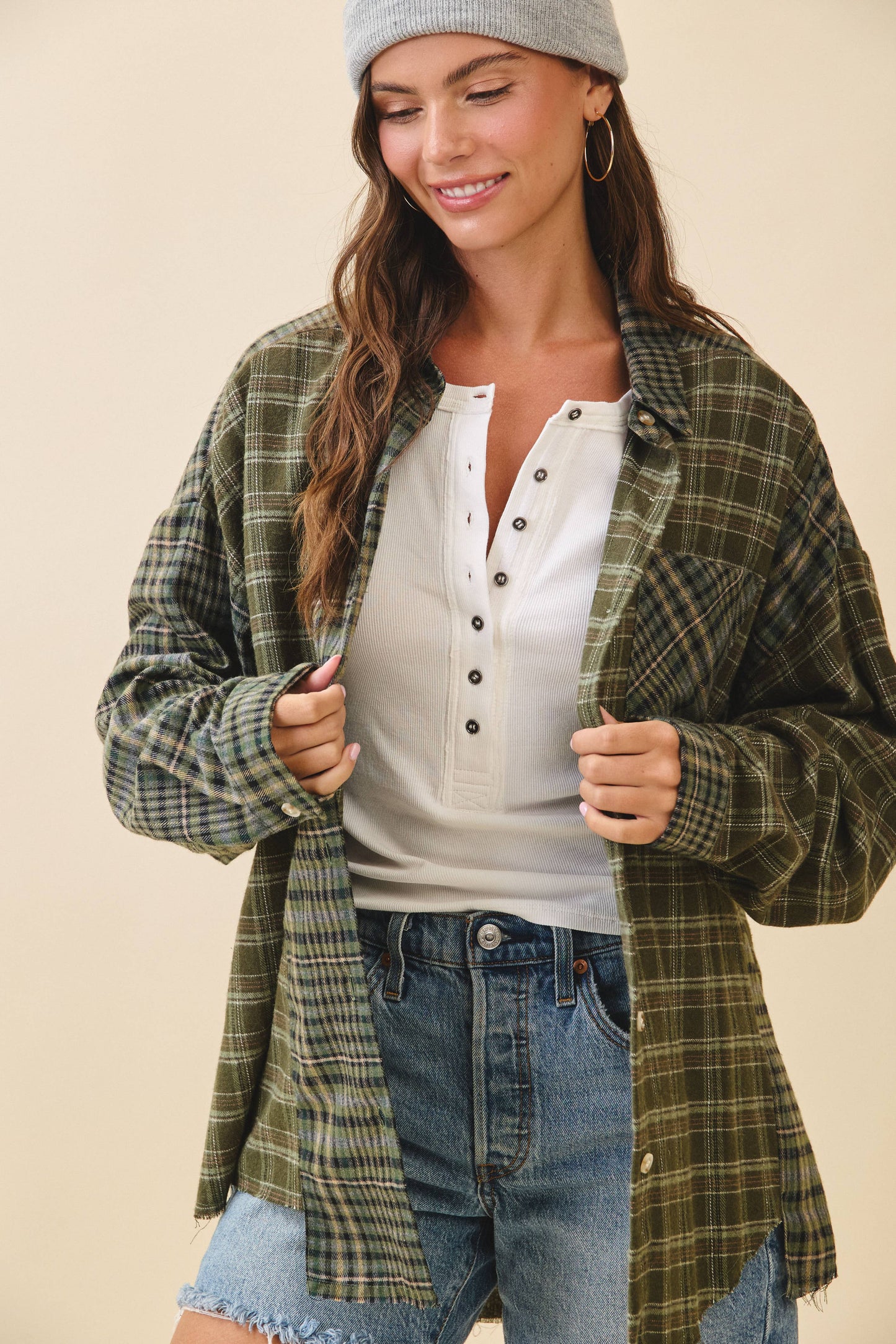 8376EN Kambrie Plaid Flannel Shirt
