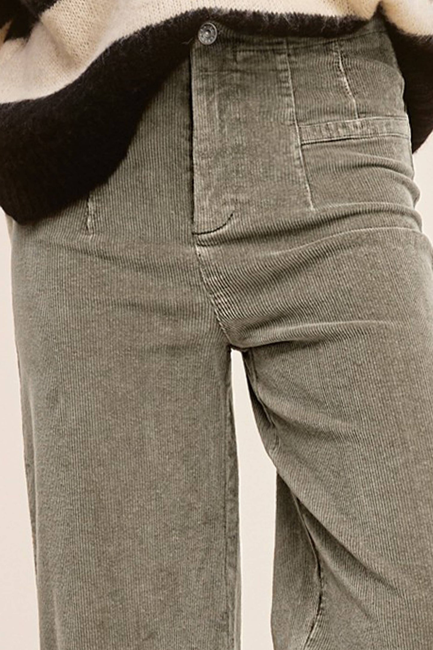 MCP4220-Mineral Washed High Waisted Wide Leg Corduroy Pants