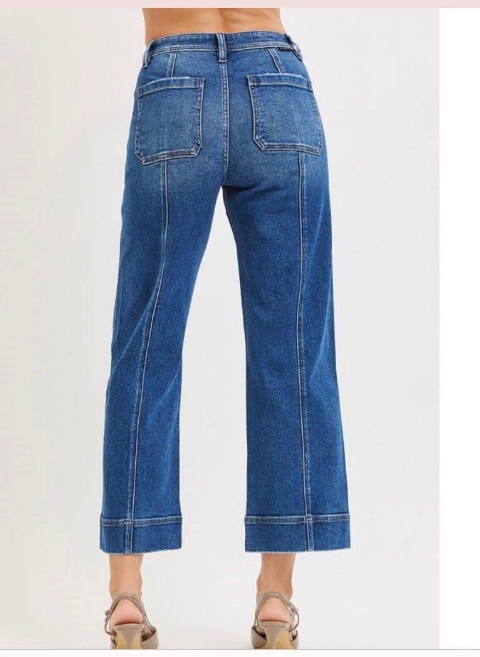 Lovervet high rise crop straight