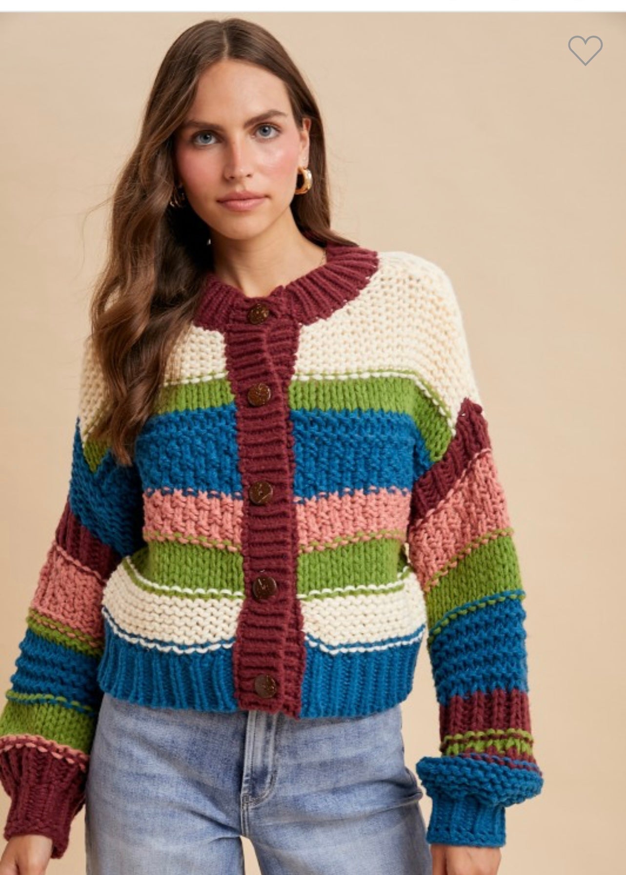 Chunky cardigan sweater
