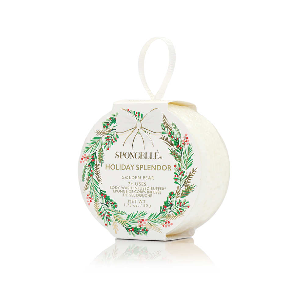 Spongellé | - Golden Pear Holiday Wreath Body Buffer
