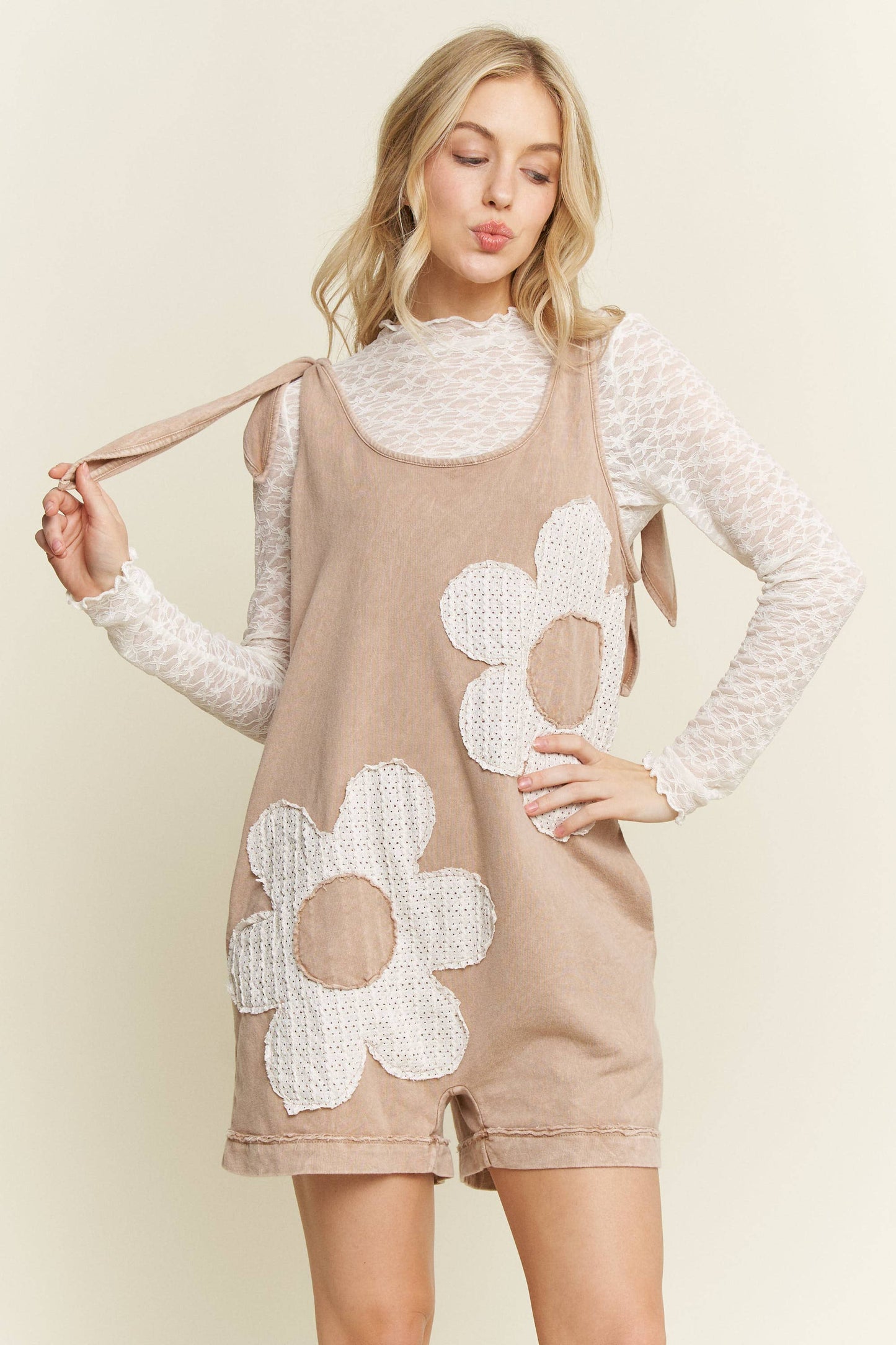 Mesh Floral Lace Layering top HT6578P1