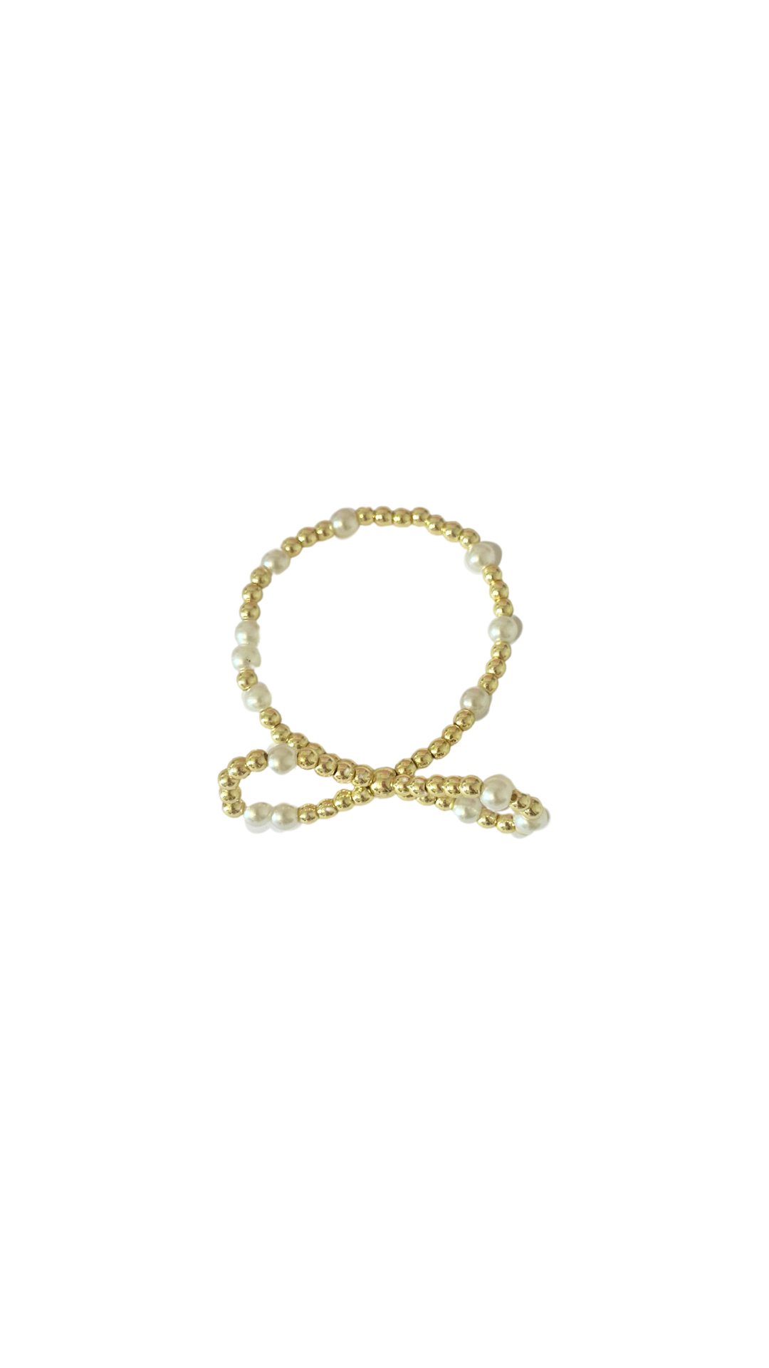 The Clara Bow- Gold & Pearls