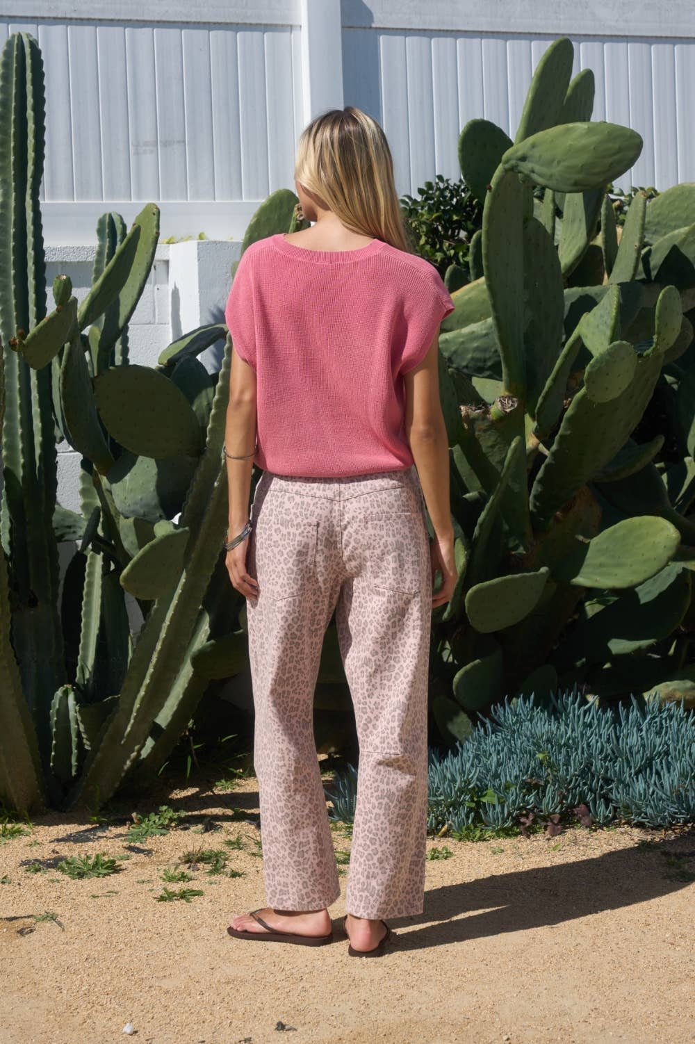 Dottie Dottié Garage - Leopard Print Drawstring Wide Leg Pants