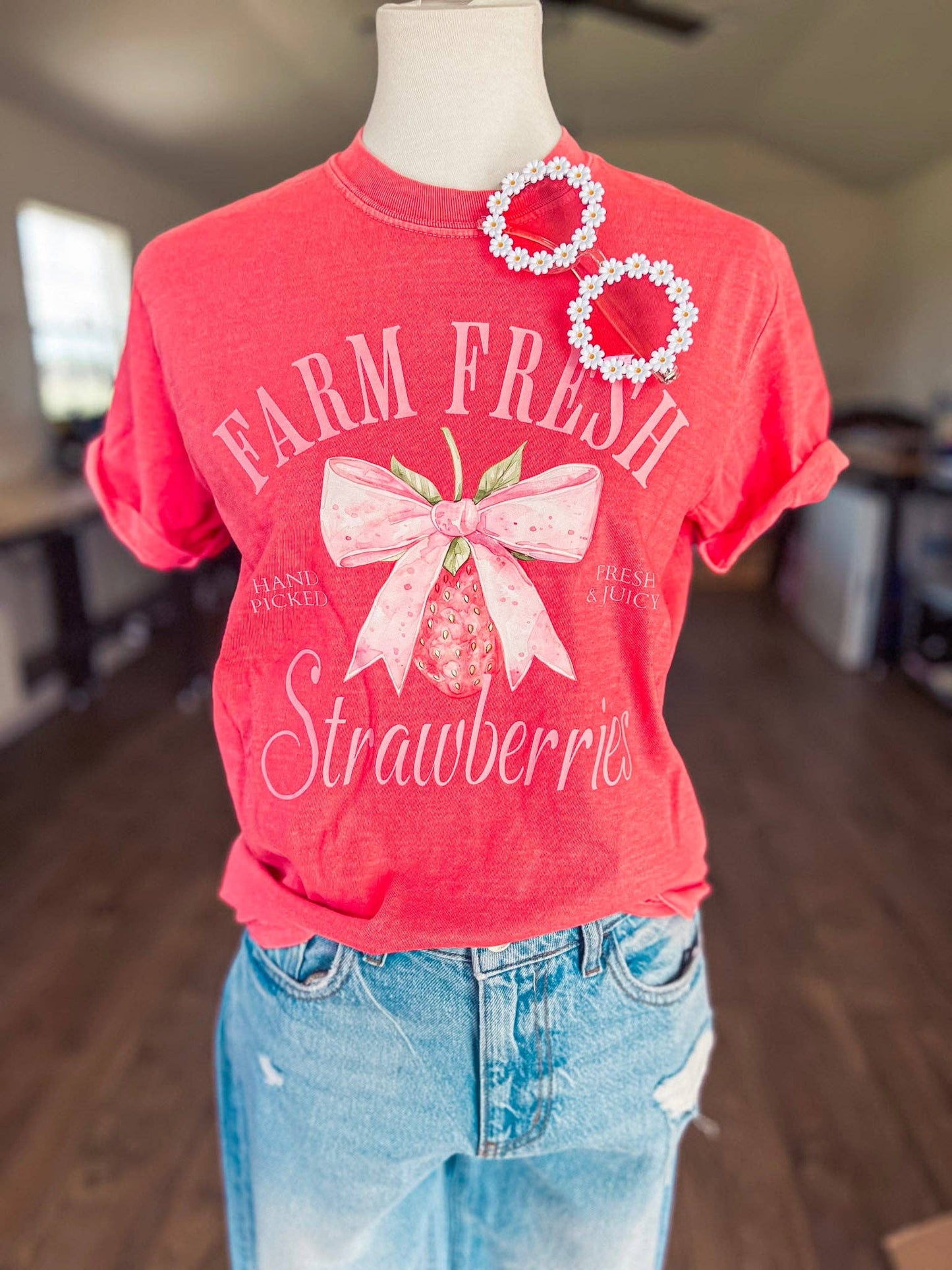 Southern Babe Wholesale - FARM FRESH STRAWBERRIES TEE (WATERMELON)