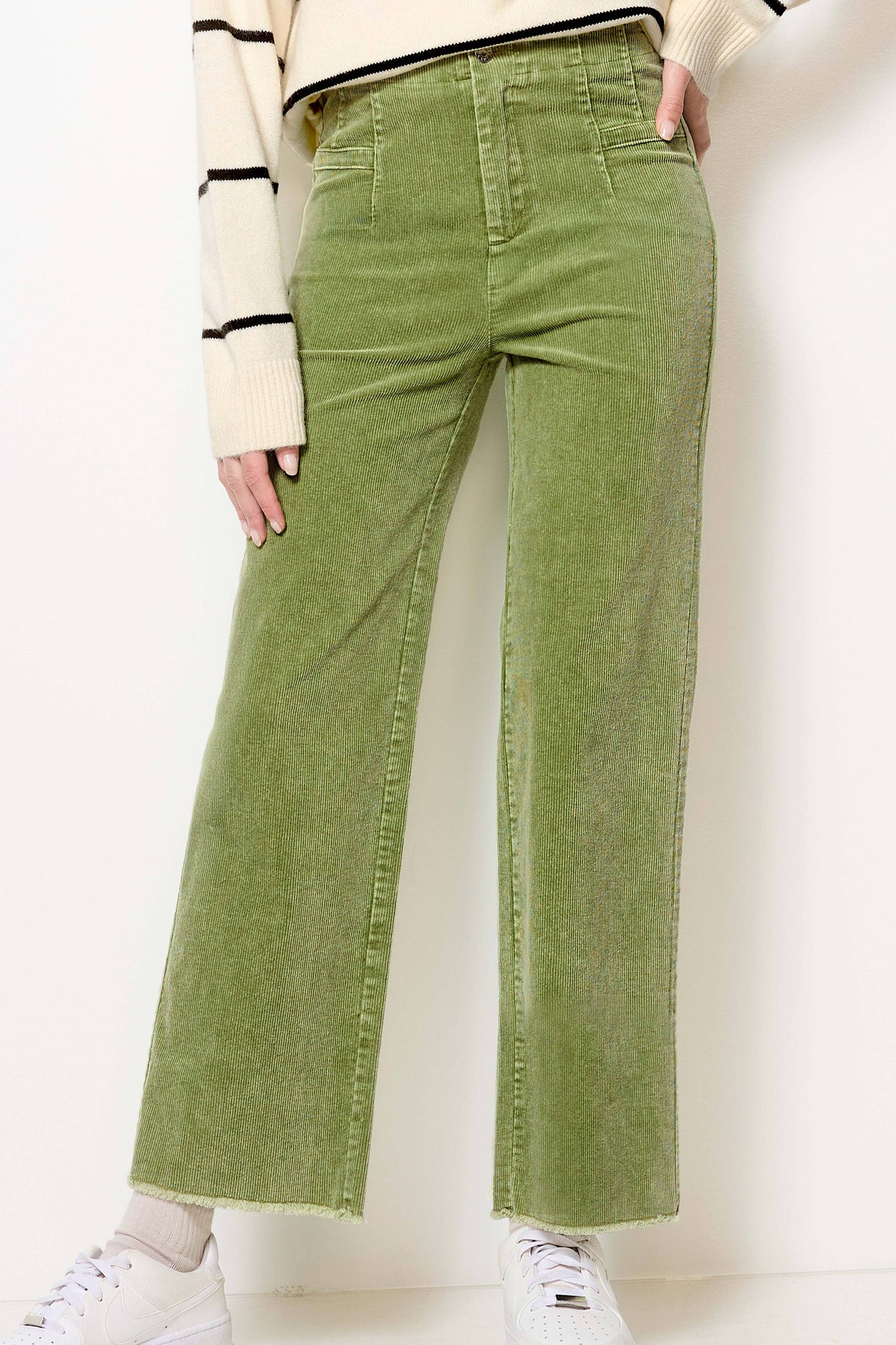 MCP4220-Mineral Washed High Waisted Wide Leg Corduroy Pants
