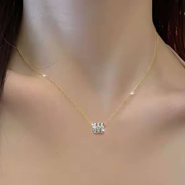 JOSSLYN by wall to wall - 18K STAINLESS STEEL TARNISH FREE BARREL NECKLACE | 40NK9638