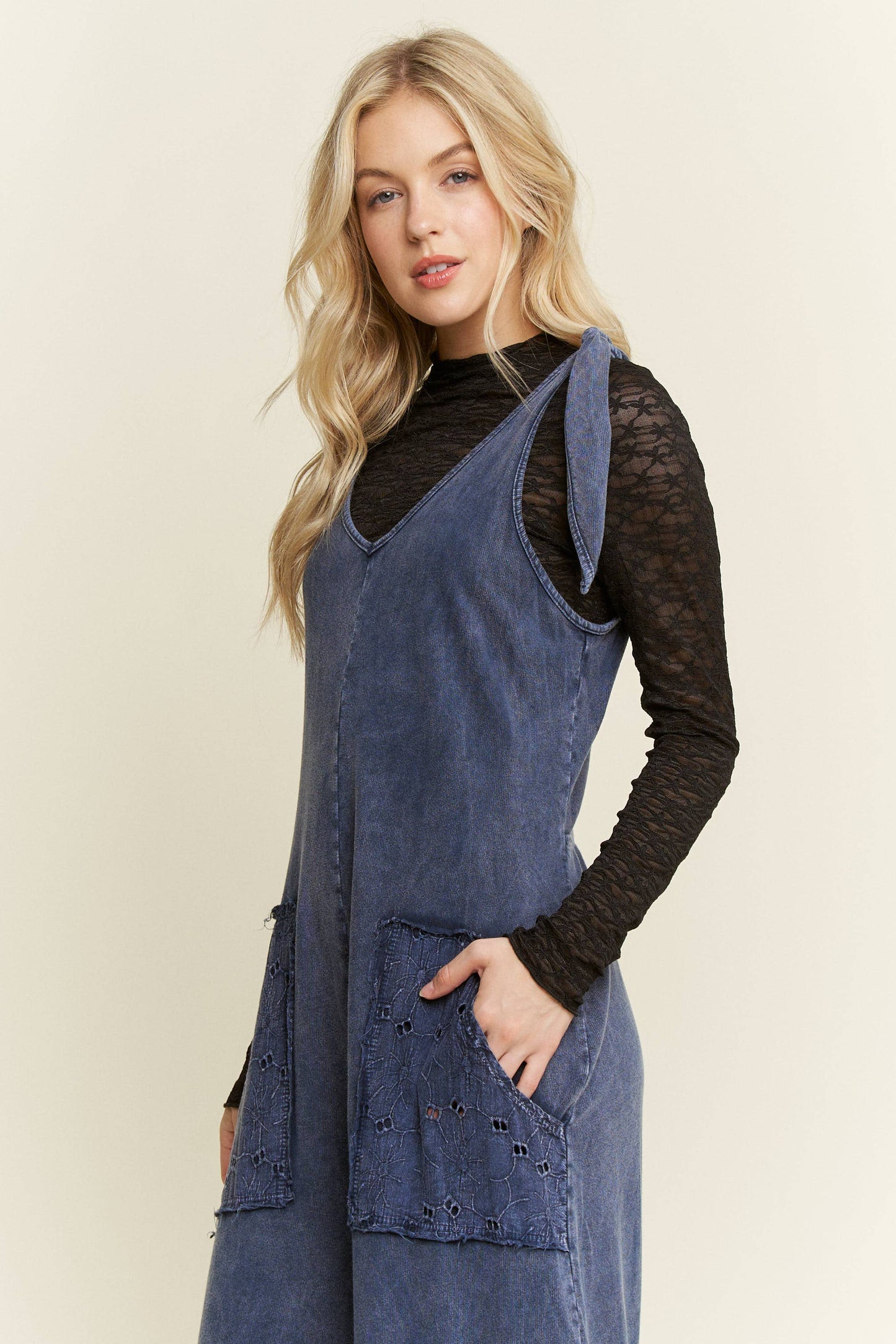 Mesh Floral Lace Layering top HT6578P1