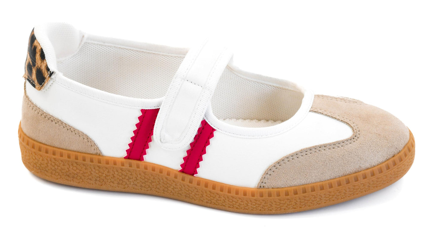Calm down white with red