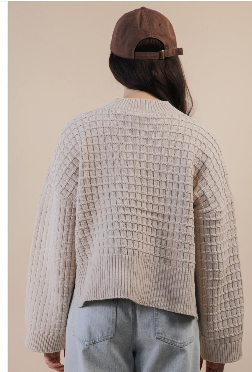 Oversized texture sweater