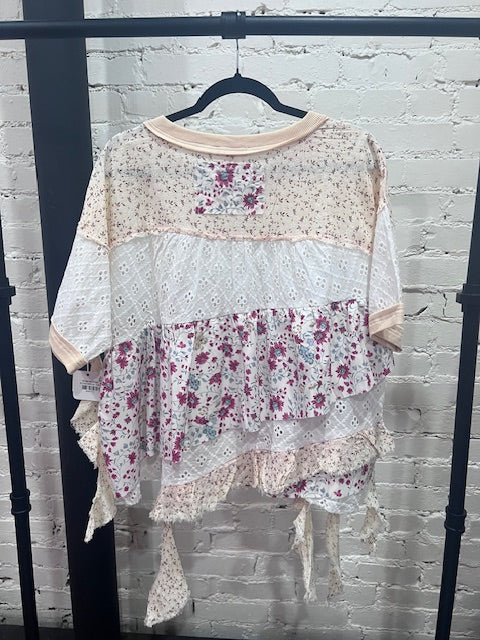 Mixed floral top