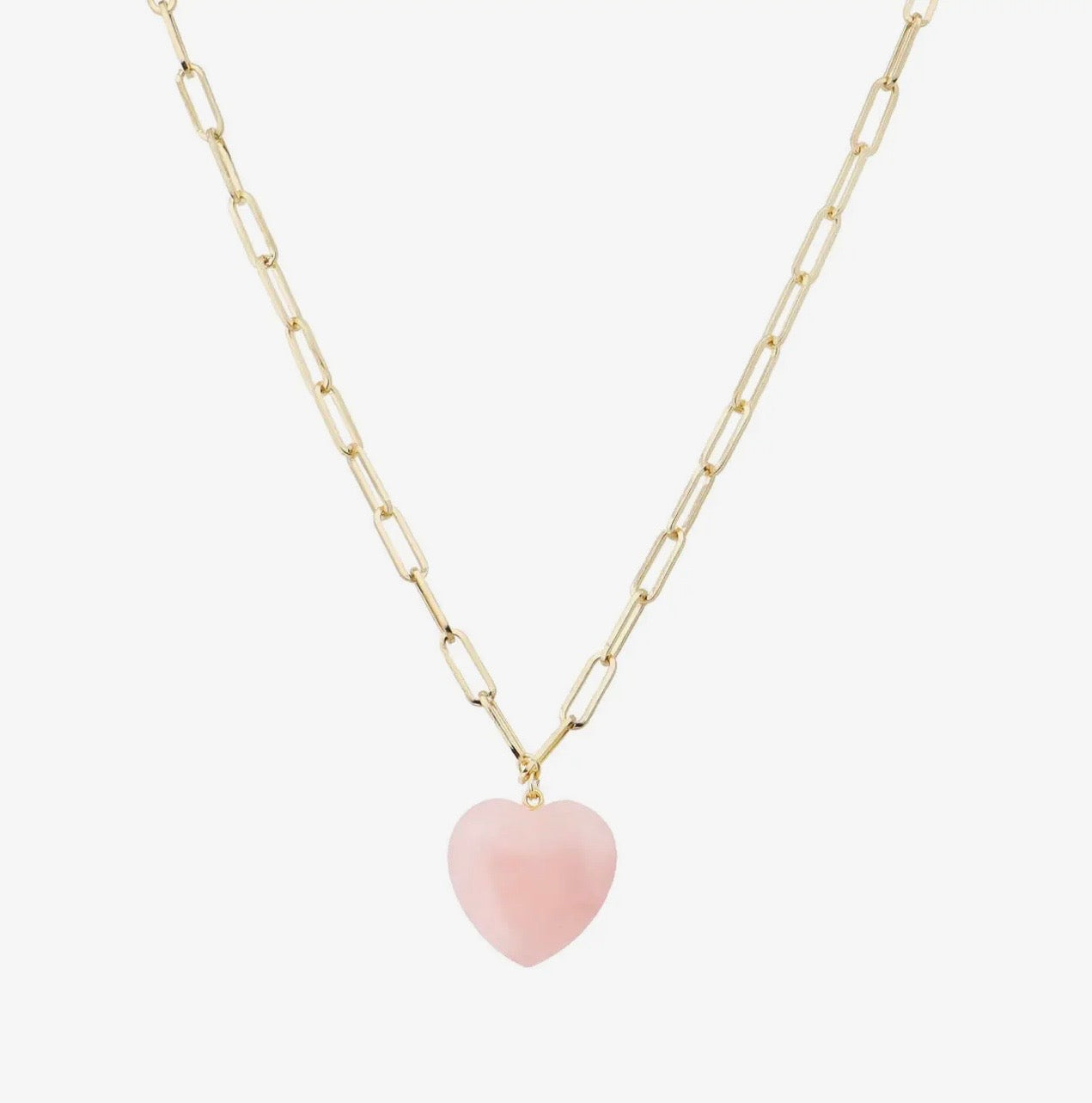 Pink natural stone heart