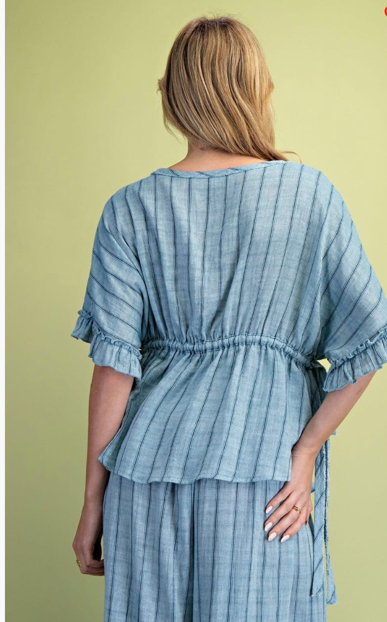 Wing sleeve cotton top