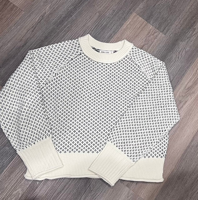 Cream/black sweater