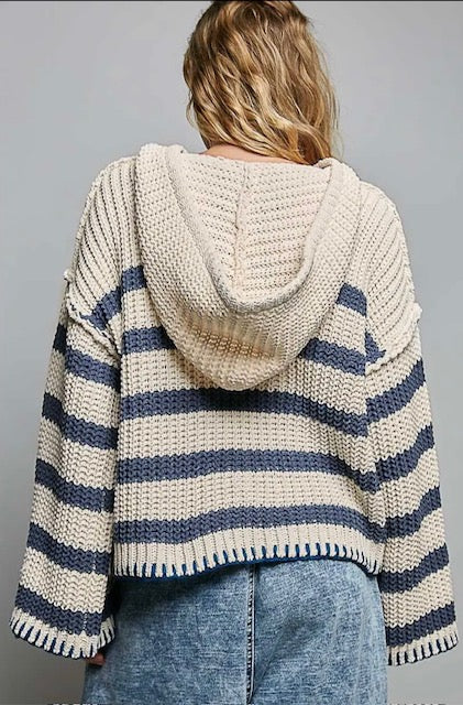 Chenille hooded sweater