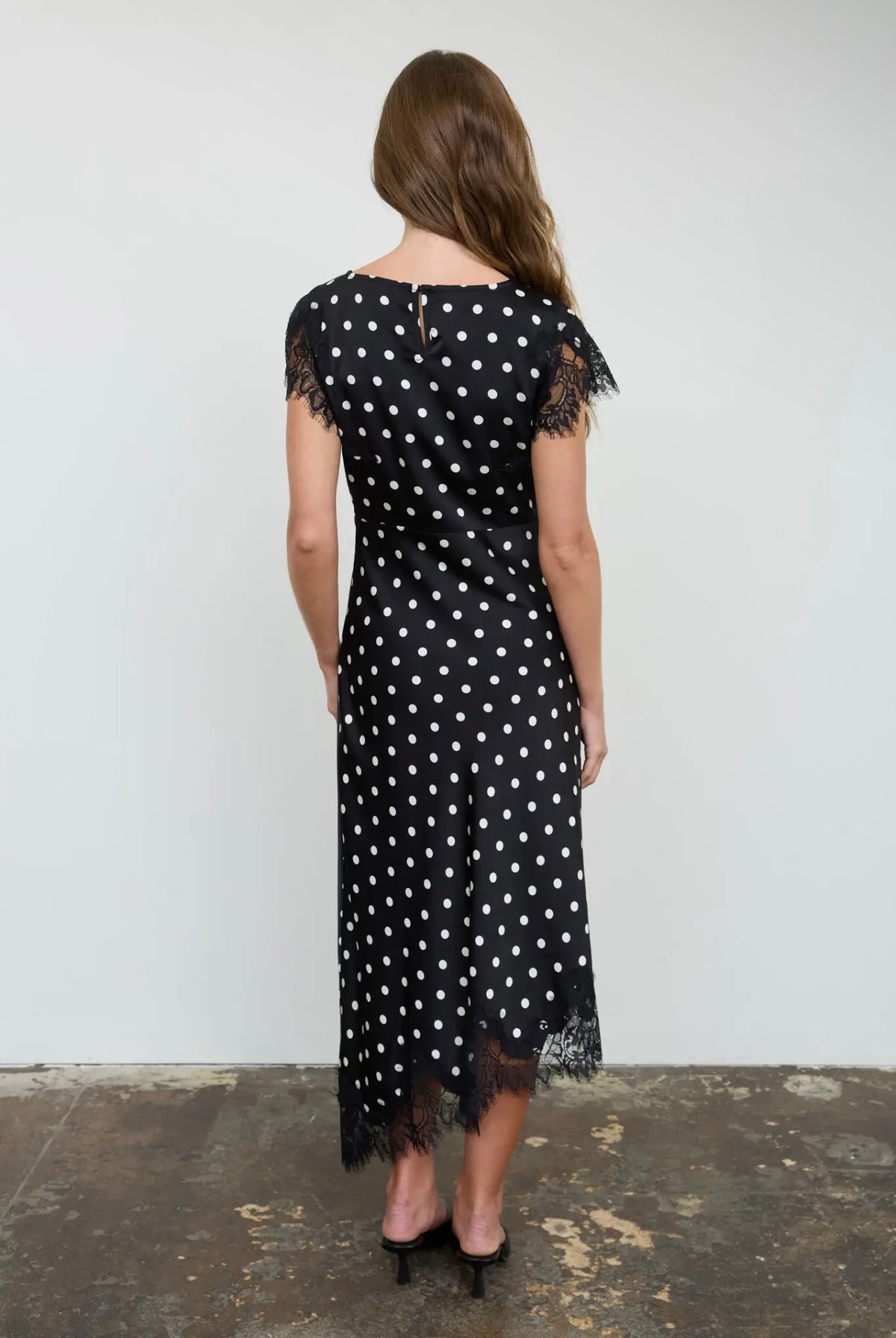 Polka dot midi dress