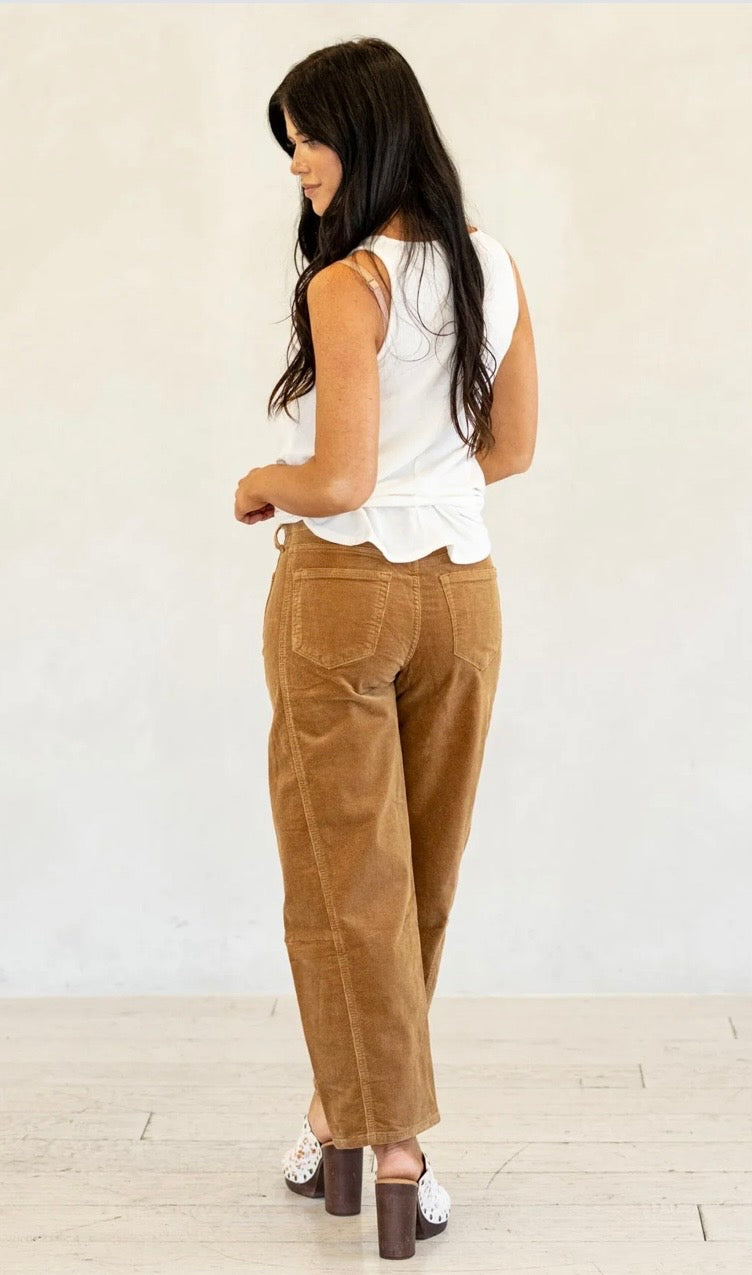 Corduroy barrel pant