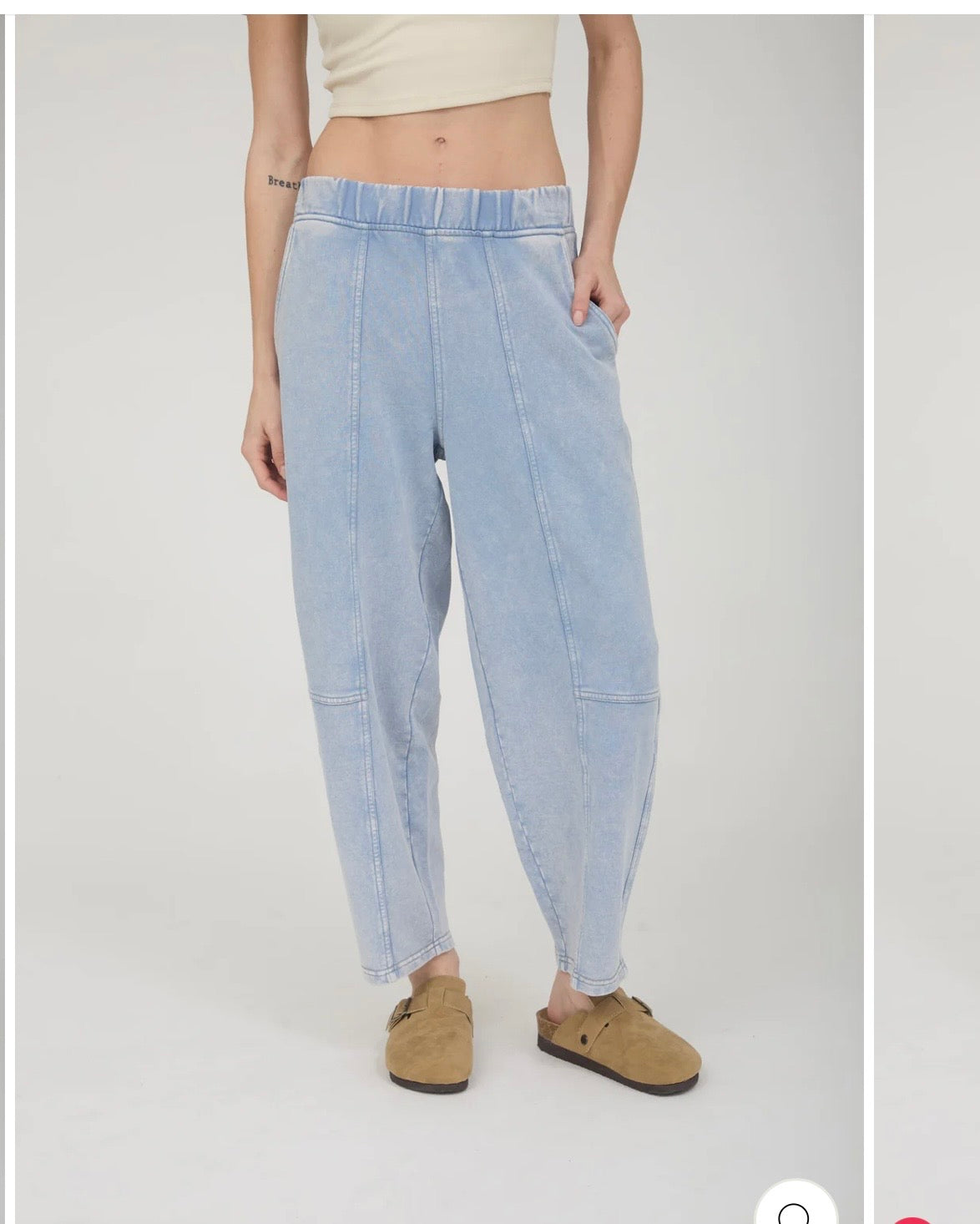Acid washed jogger