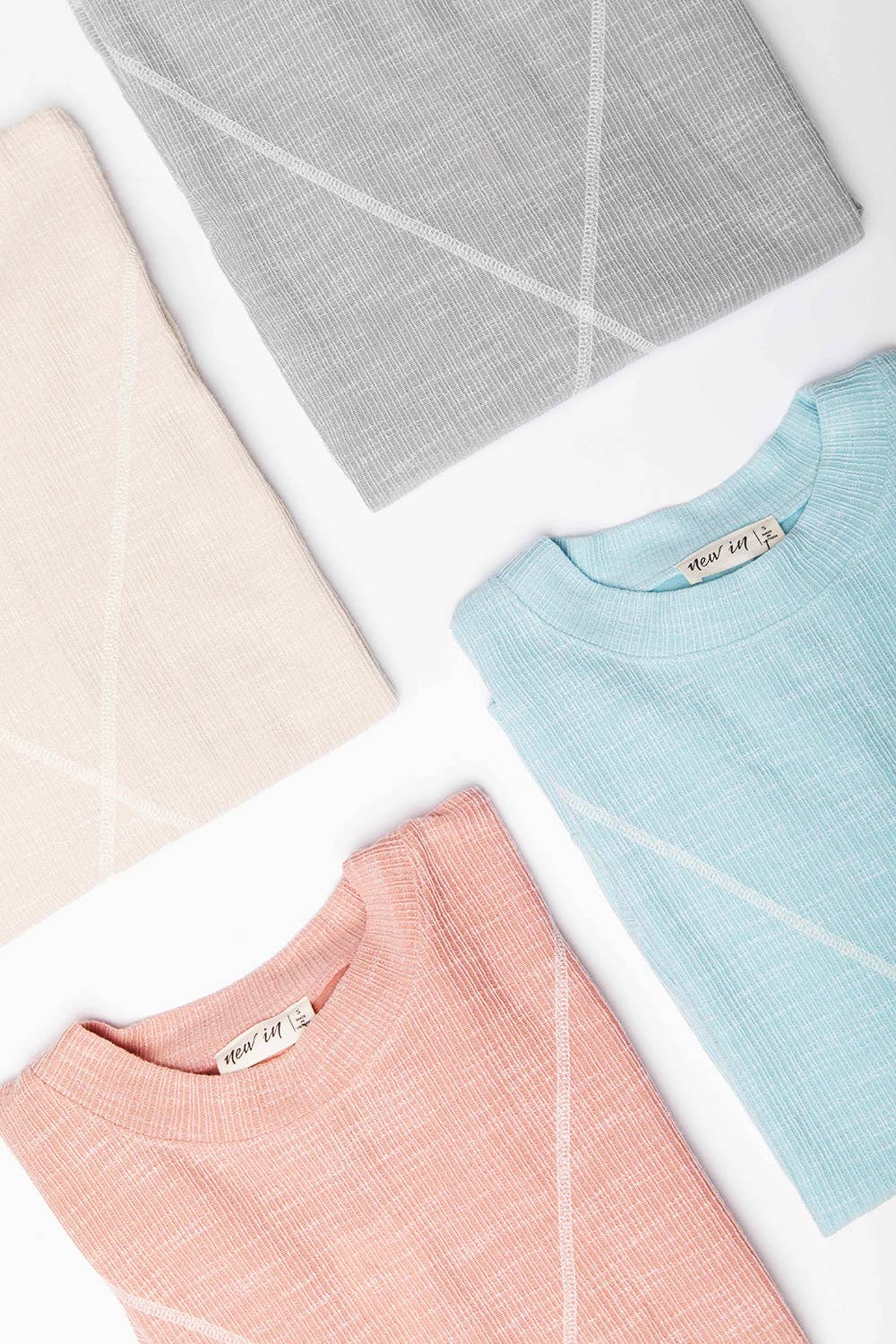 VERY J - NT10897-Ribbed Knit V Stitch Top