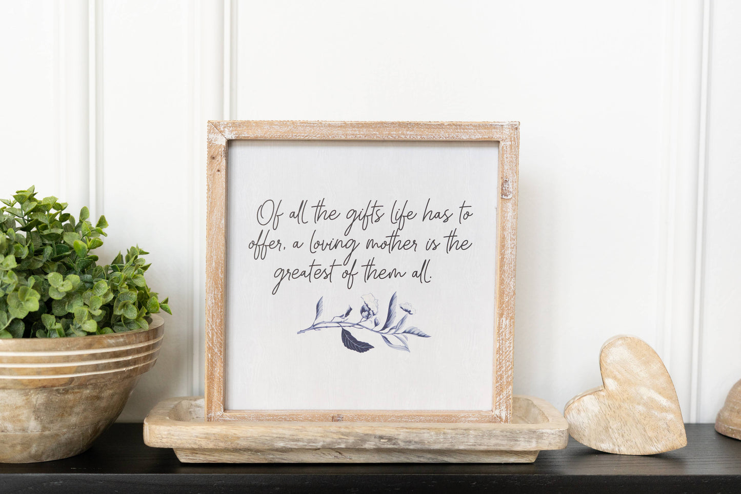 12624 - 10x10 rvs wood frame sign (DAYS/GIFTS) MOTHER'S DAY