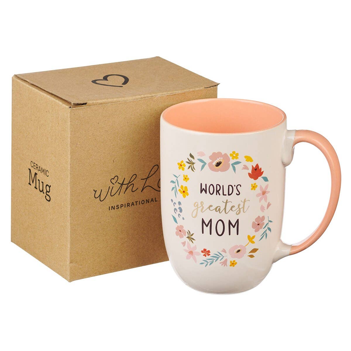 Christian Art Gifts - Mug Floral World's Greatest Mom