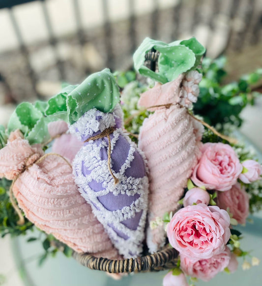 A Gnome on the Roam - Handmade Large Fabric Carrots - 10 Inch Decorative