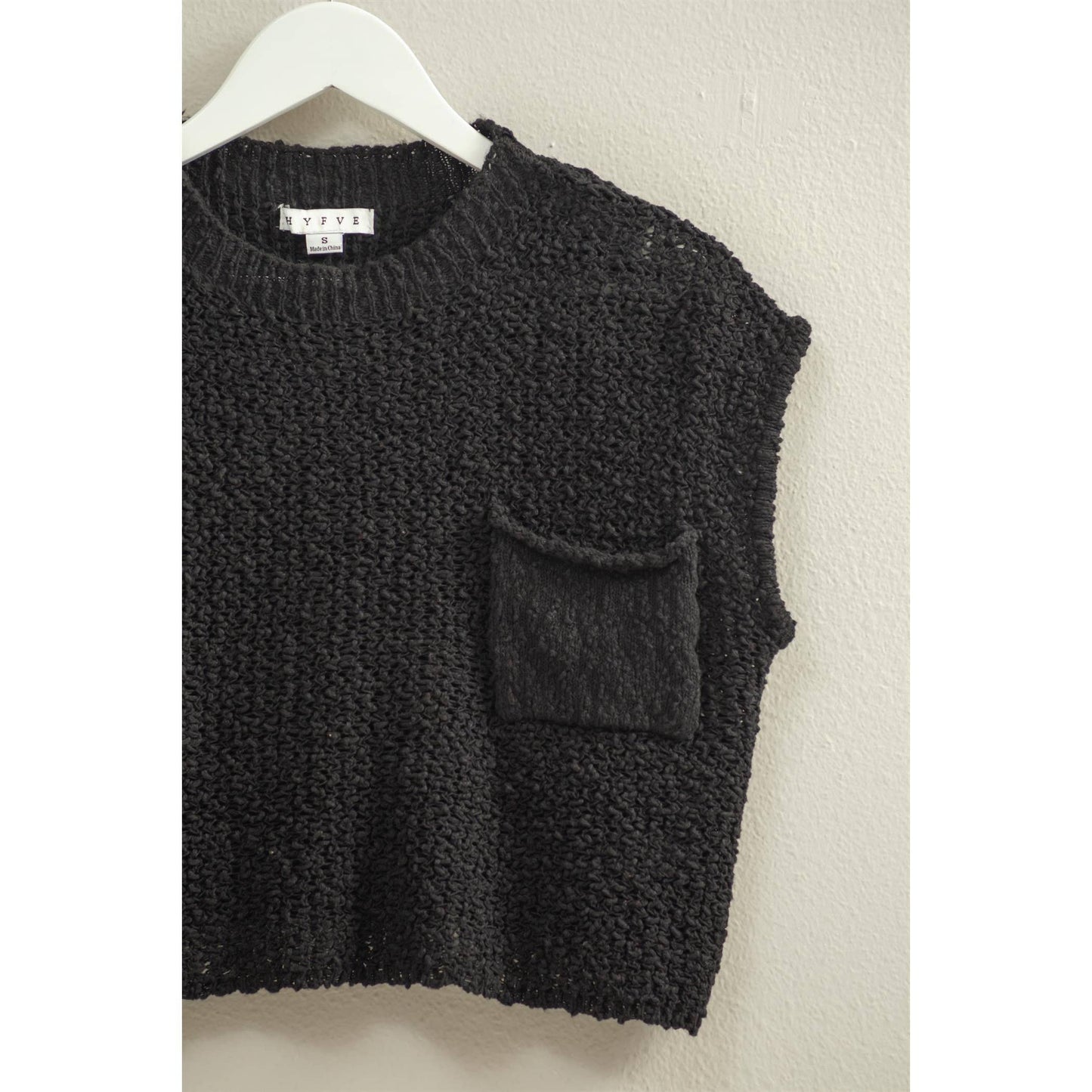Pocket Detail Sweater Top