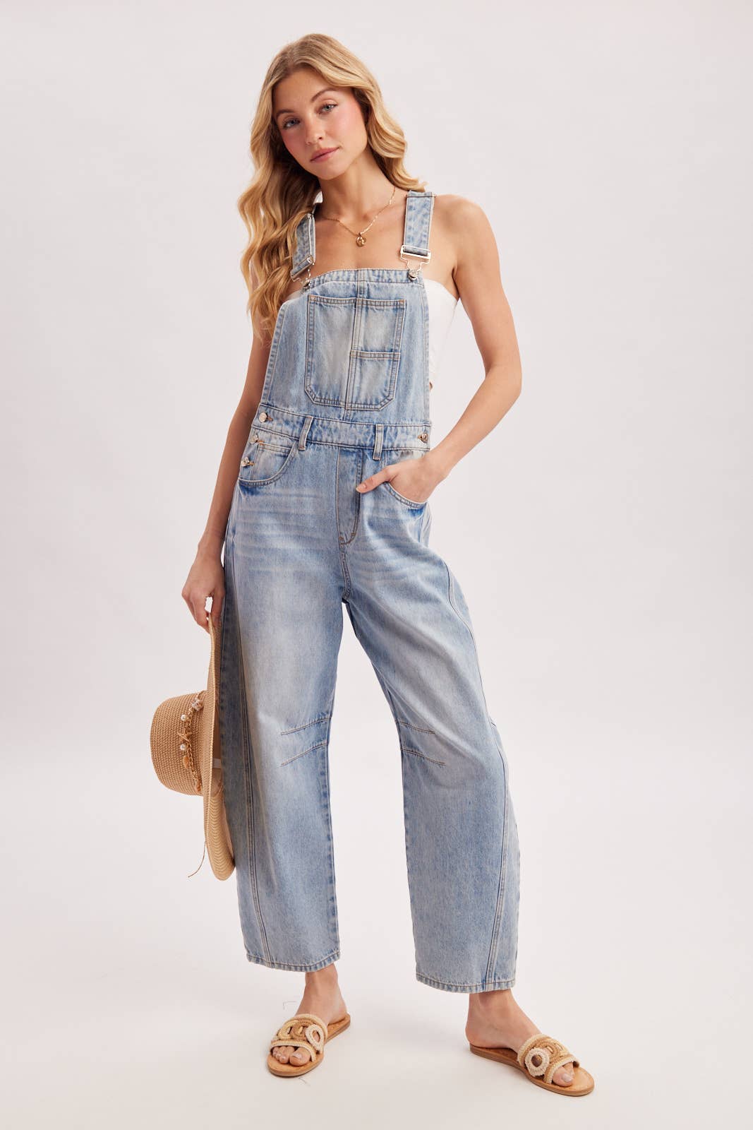 Bluivy - DENIM BARREL OVERALLS
