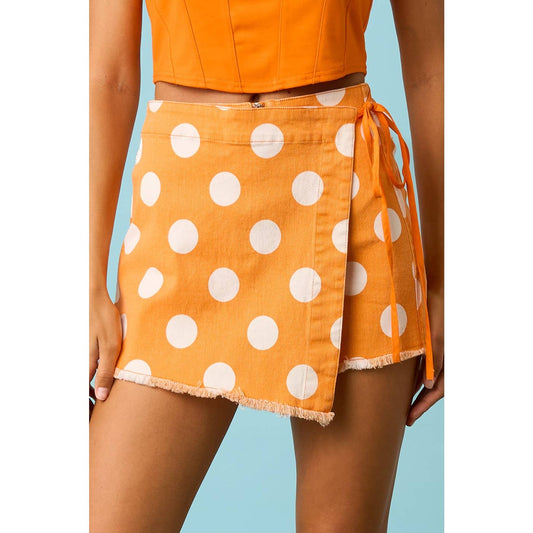 mittoshop - GAME DAY POLKA DOT OVERLAY WRAP FRONT MINI SKORT