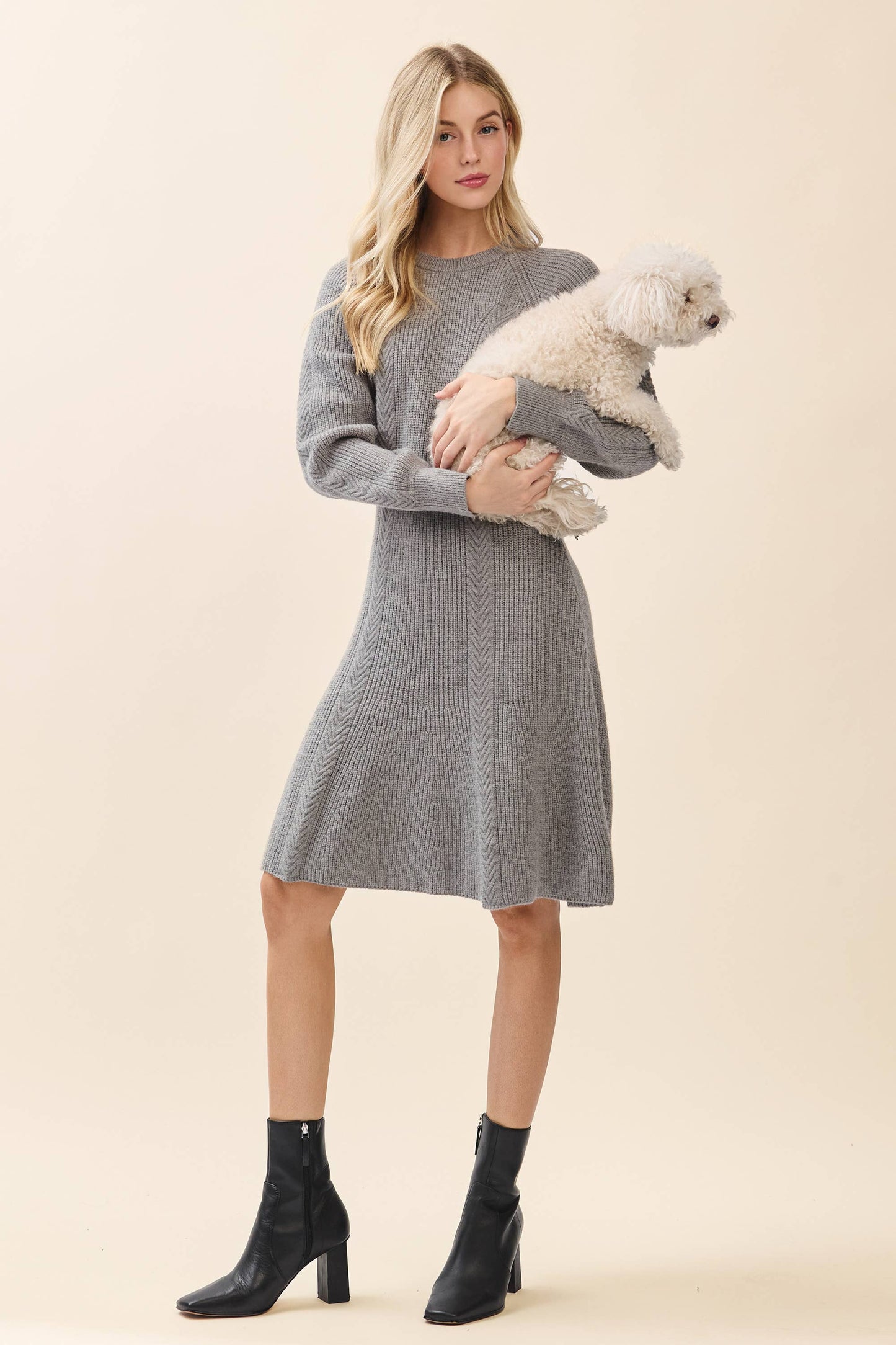 Ribbed Knit Sweater Dress OD52027