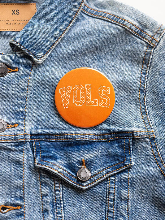 Southern Made Tees - 3" Polka Dot Vols Button (2 Colors)