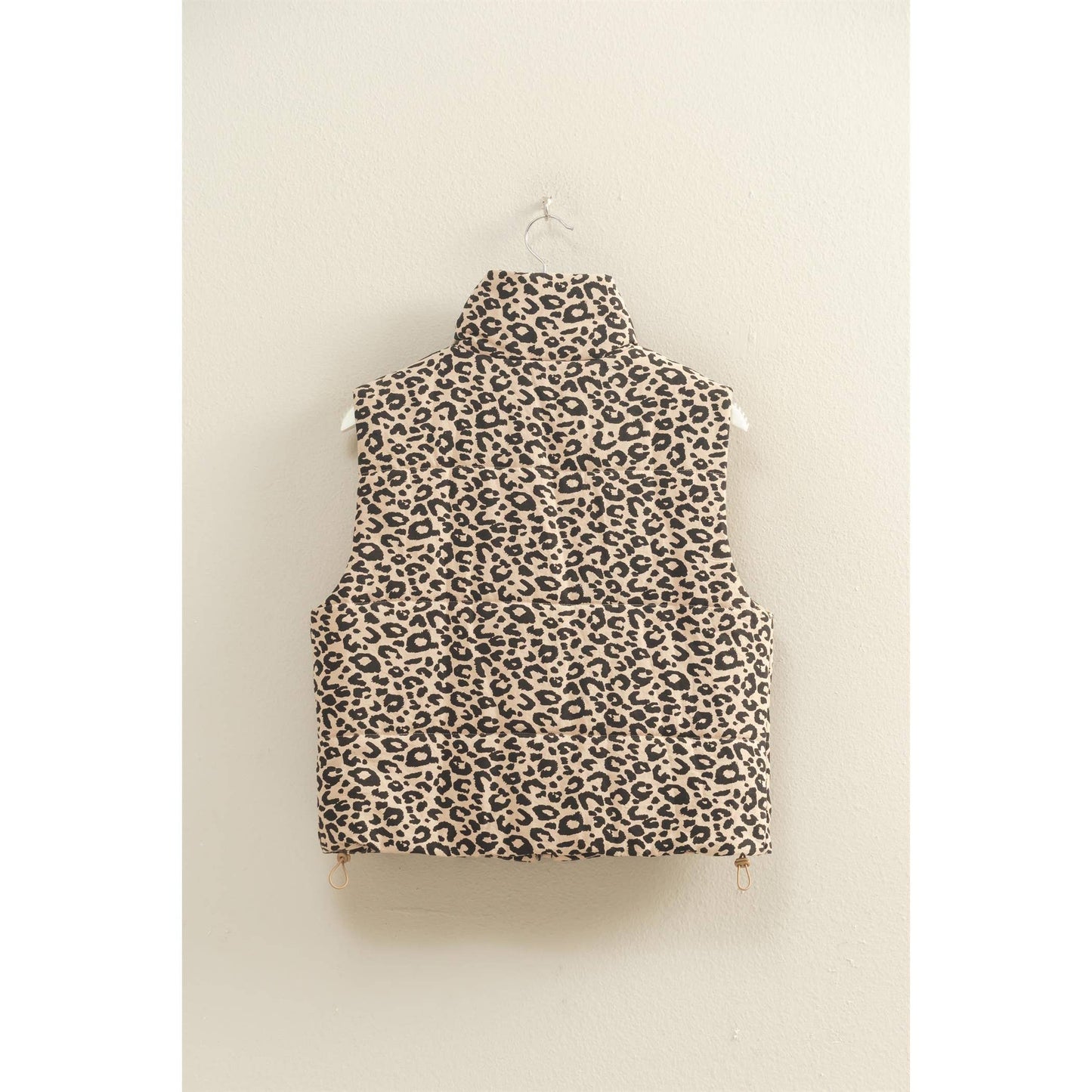 Leopard Print Puffer Vest