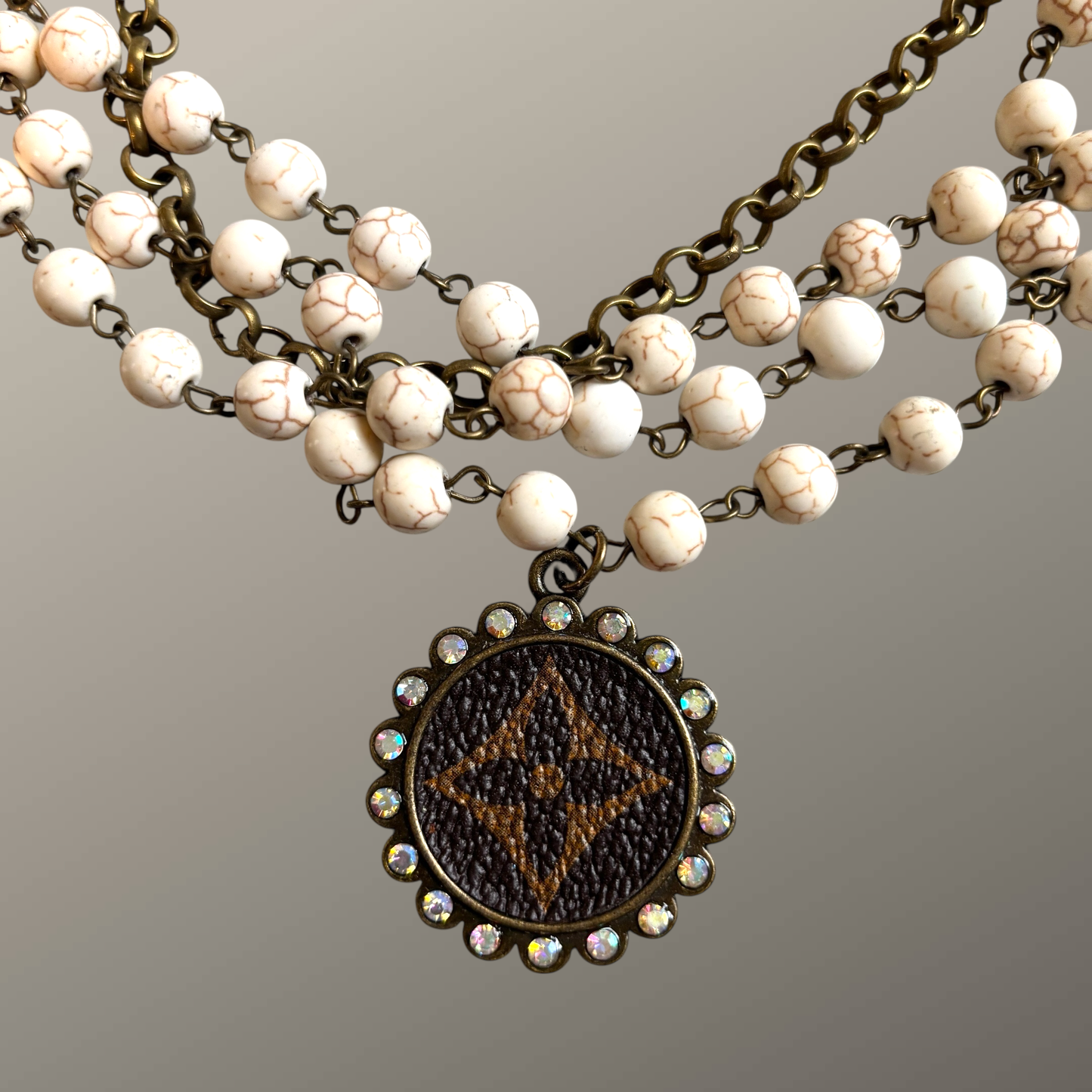 Junk And The Gypsy - White Howlite Turquoise Layered Necklace