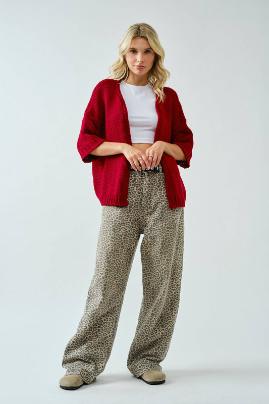 SA00115T - Chunky Open Cardigan