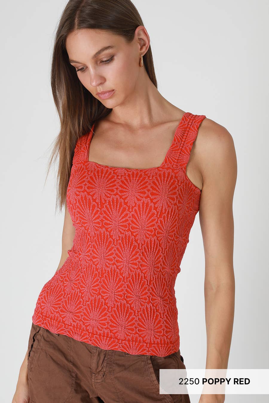 Lace textured tank
