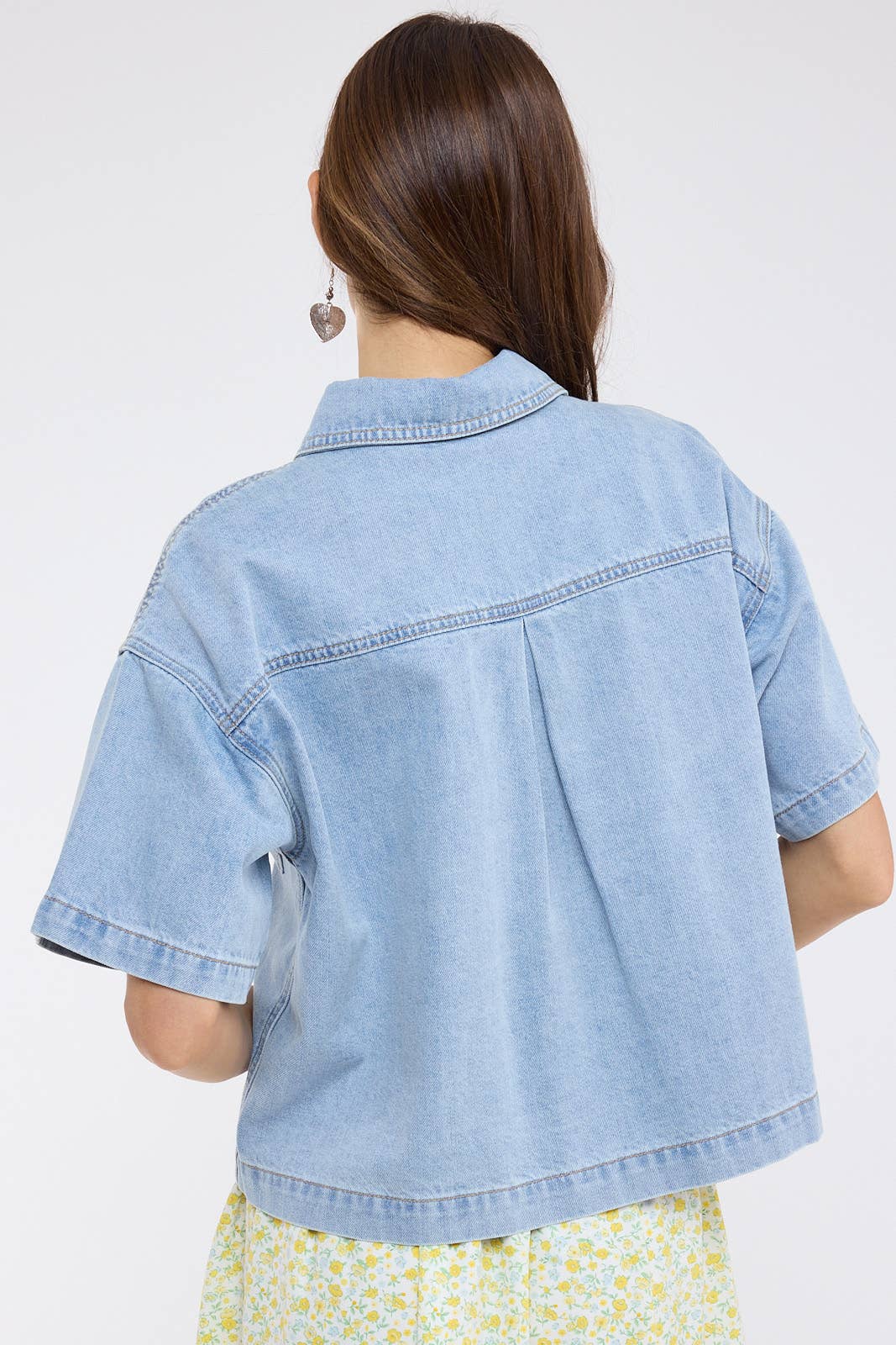 COTTON DENIM BUTTON-UP Shirt/Jacket