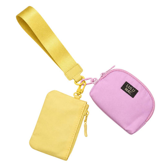 Girlie Girl Originals - DP-8162 Butter/Light Pink Lulu Mac Double Pouch Wristlets