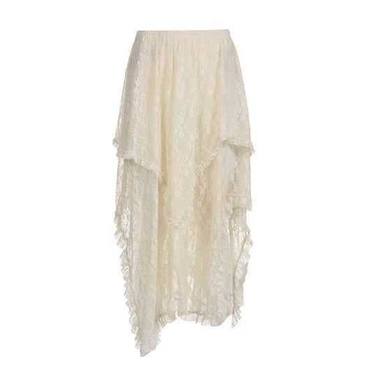 Miss Sparkling - Lace tiered skirt
