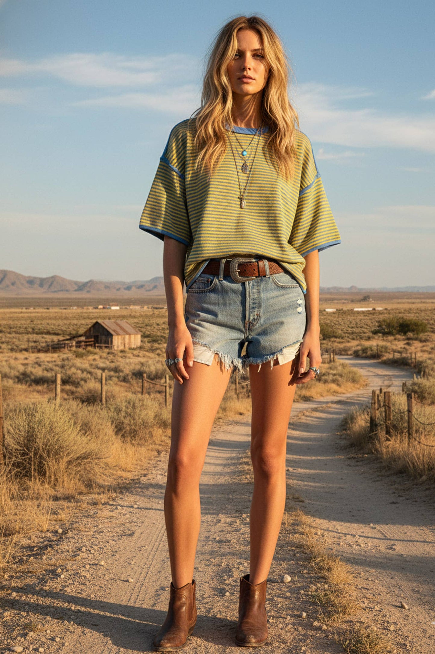 Striped Oversized Knit Top