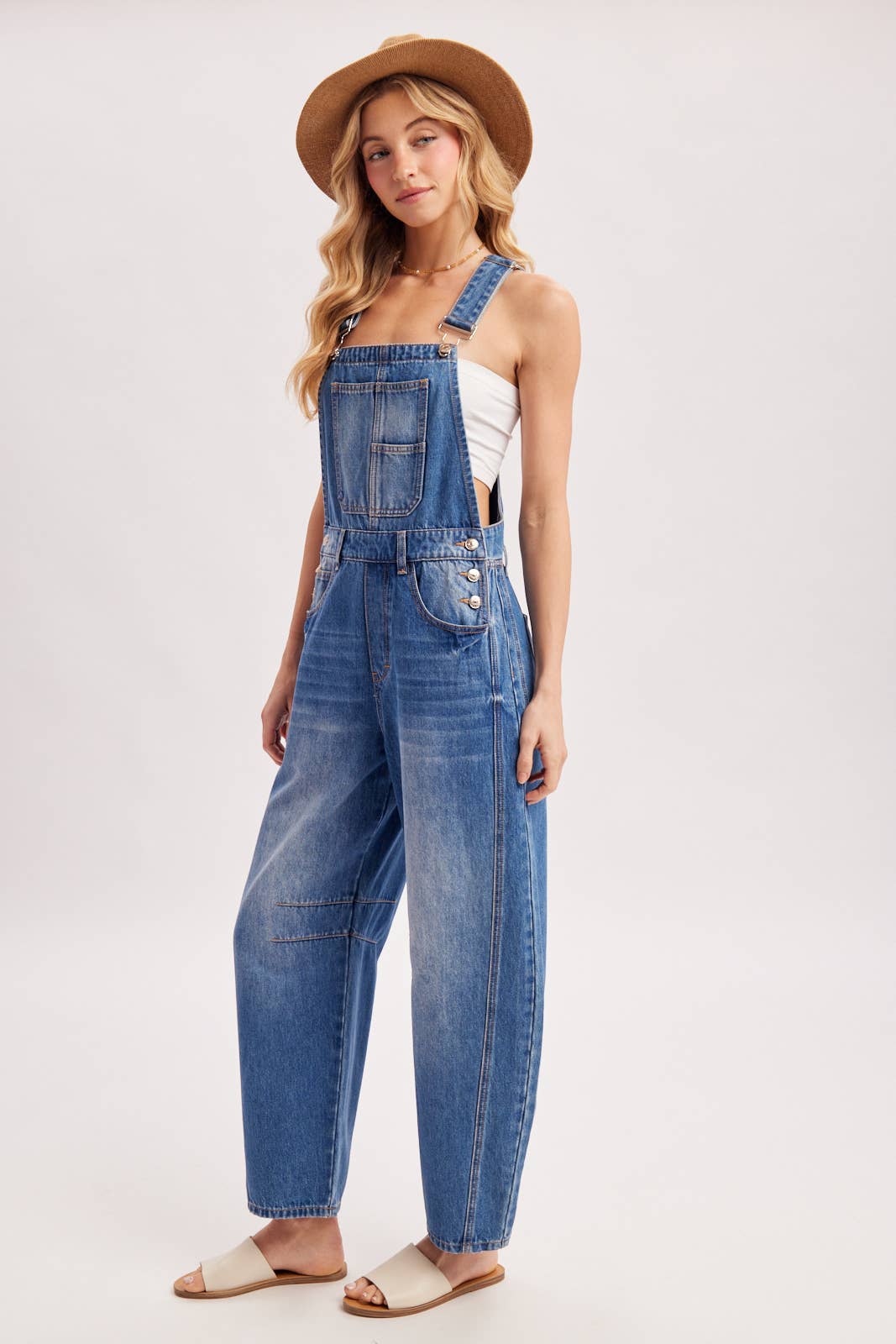 Bluivy - DENIM BARREL OVERALLS