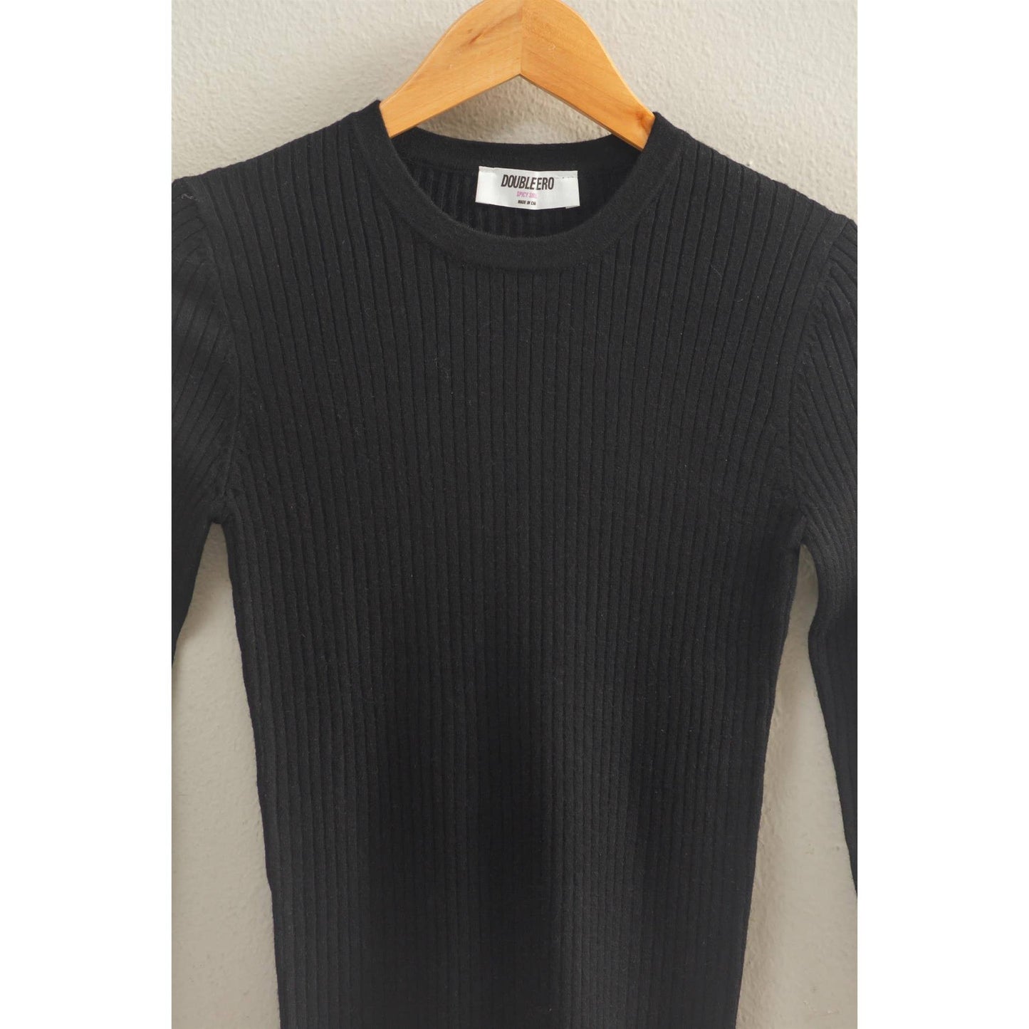 Ribbed Long Sleeve Knit Top