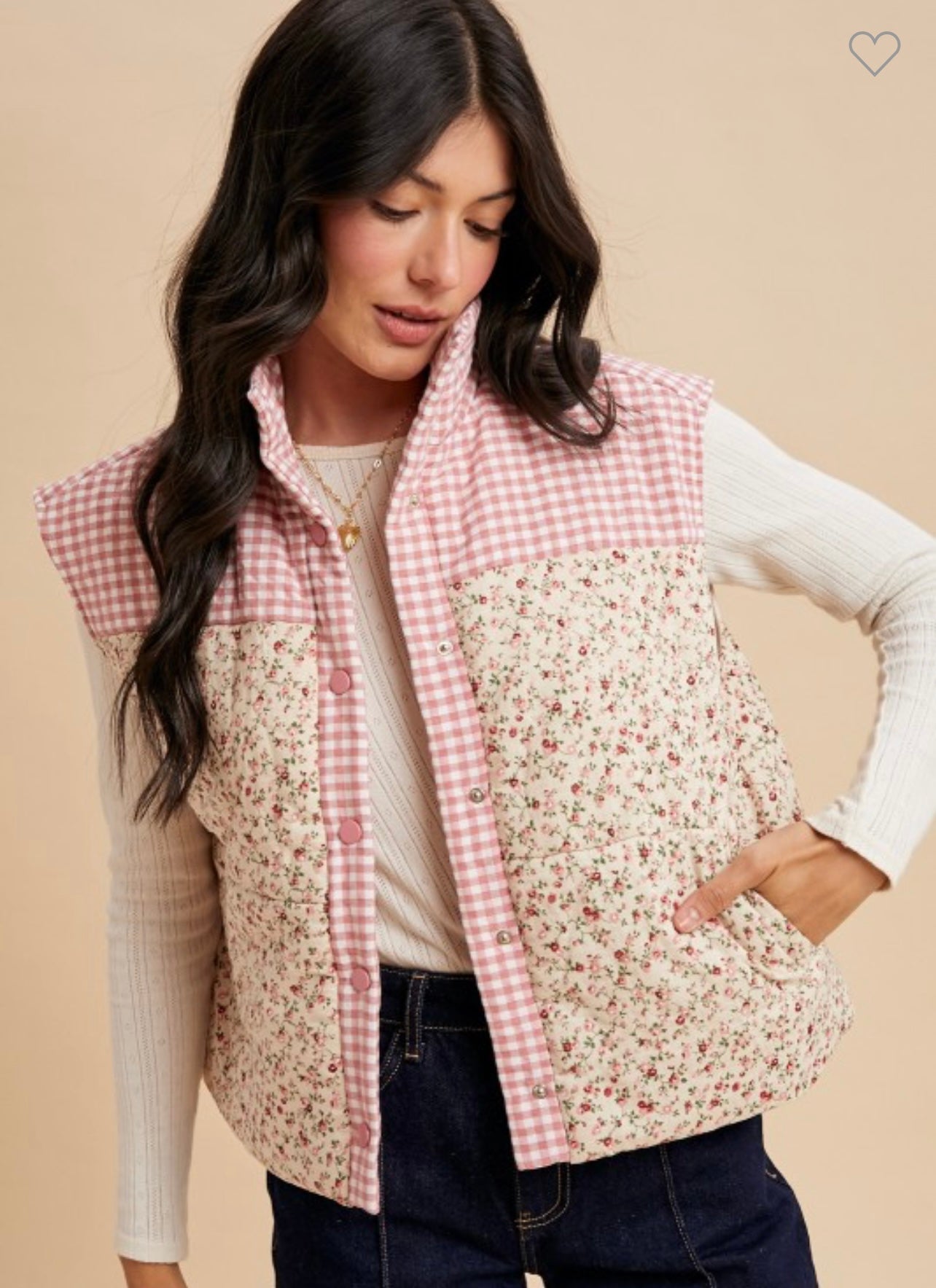 Ditzy floral print vest