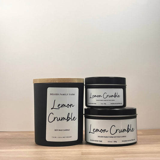 Delger Family Farm - Lemon Crumble Soy Candle | Clean Fragrance Farmhouse Candle