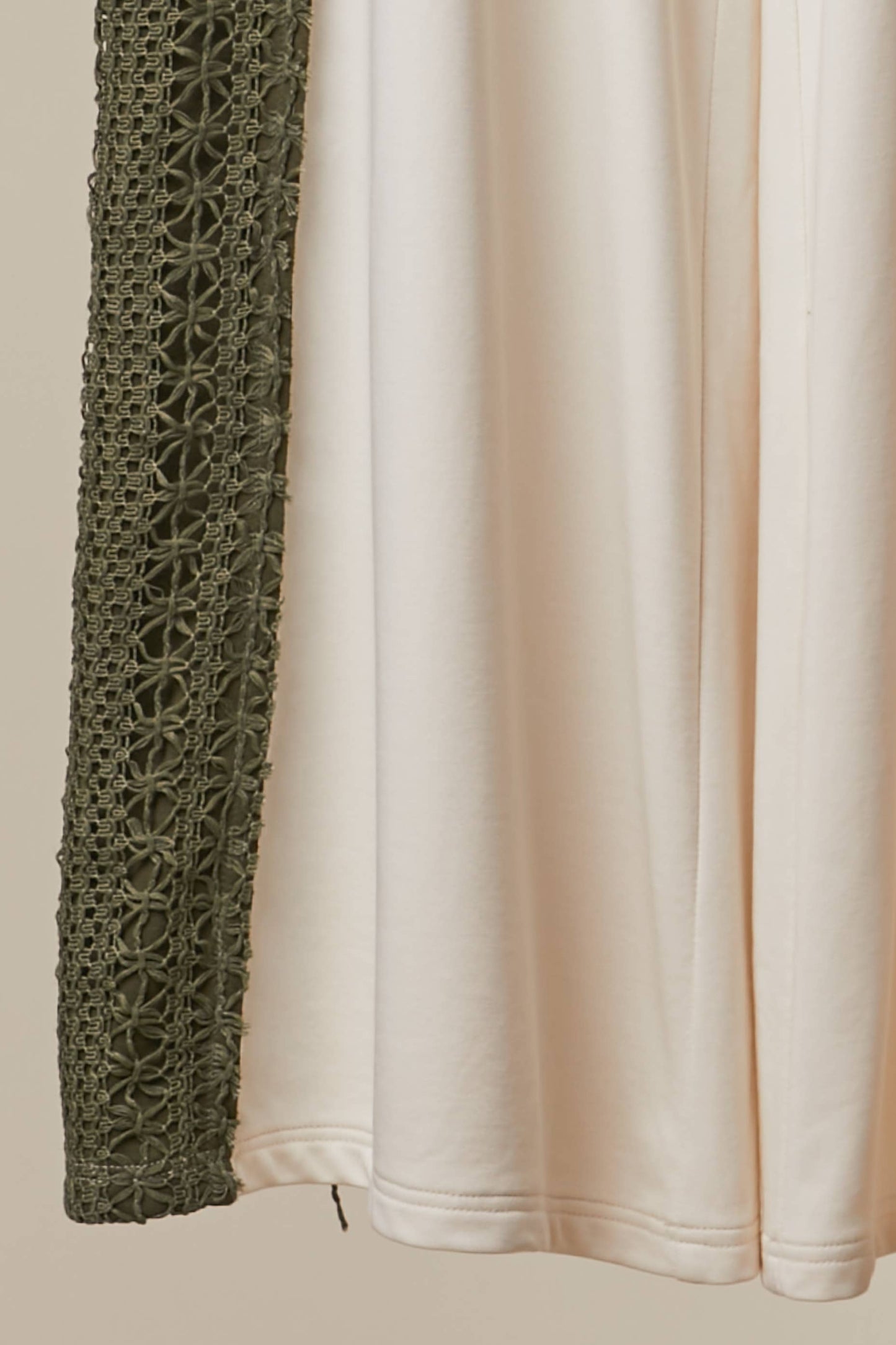 Mello. - Lace Accents Patchwork Maxi Pants
