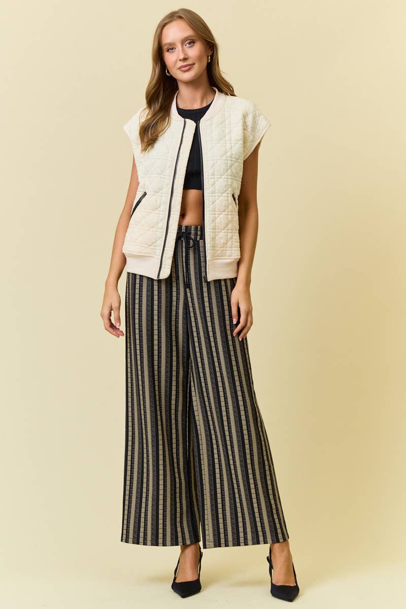 QUILTED JERSEY ZIP UP VEST - 10758J