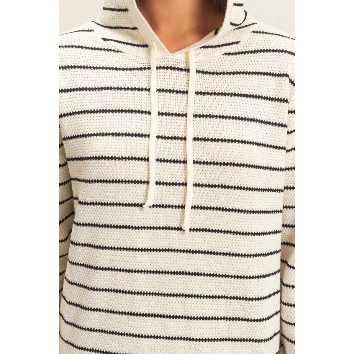 Double Zero - Striped Hooded Sweater